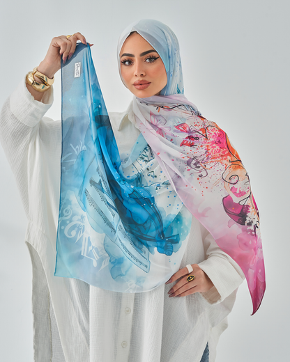 Chiffon Tie Printed