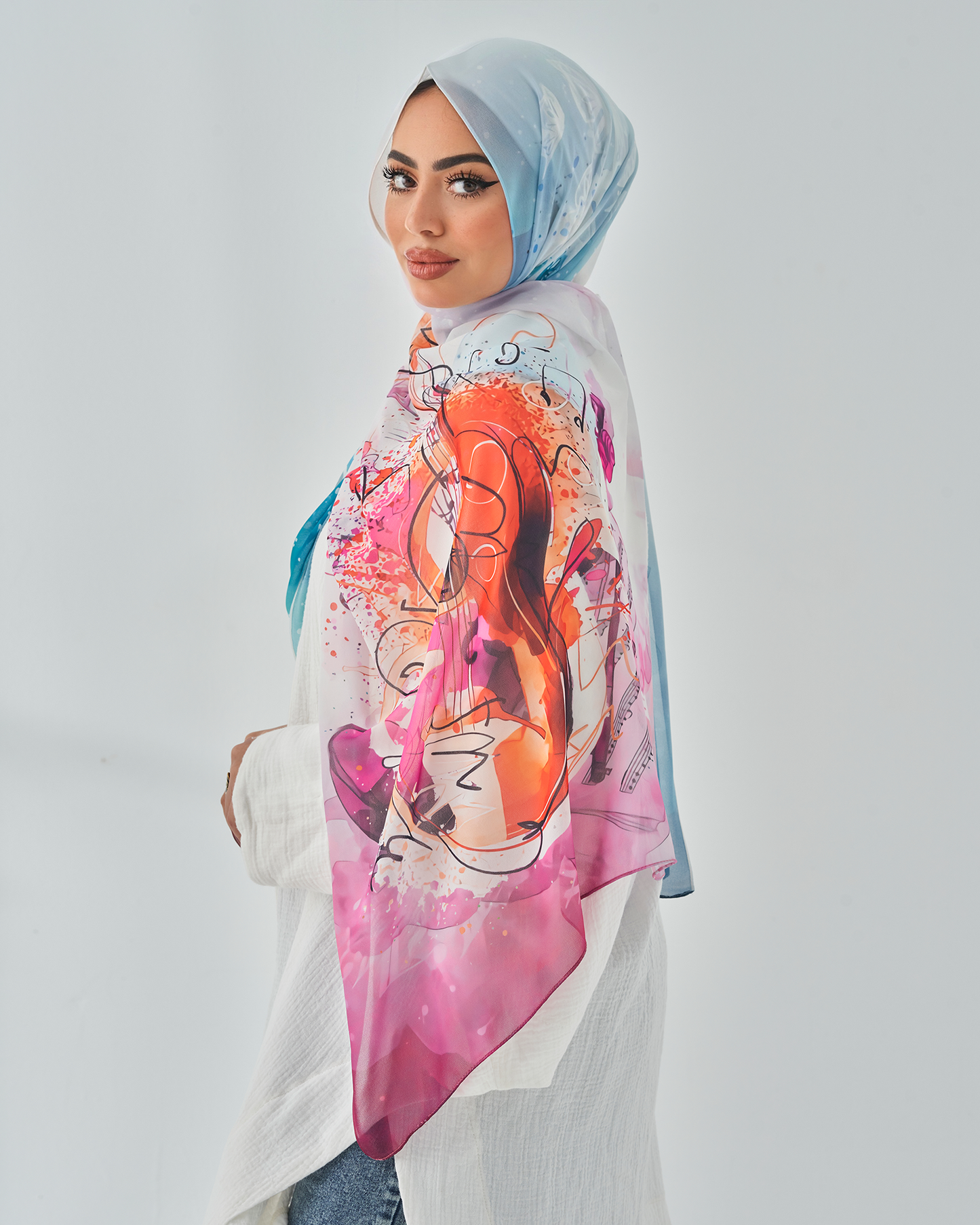 Chiffon Tie Printed