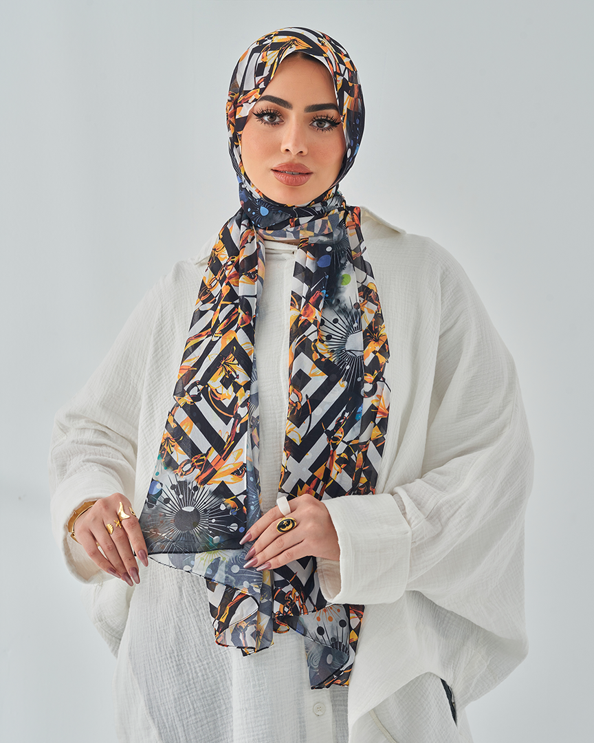 Chiffon Tie Printed