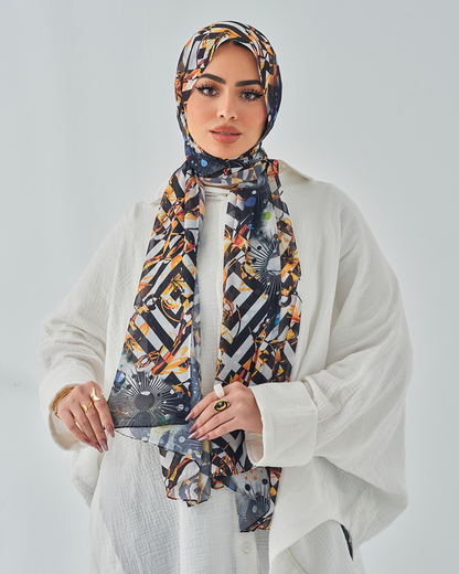 Chiffon Tie Printed