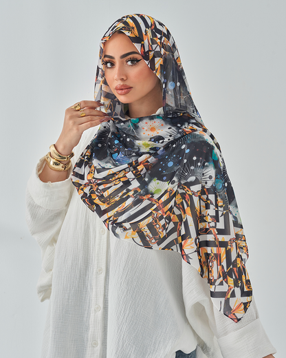 Chiffon Tie Printed