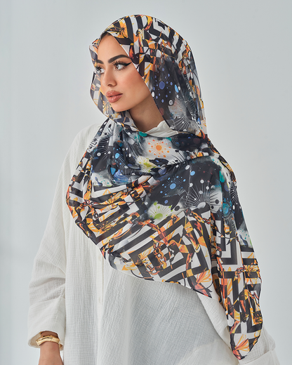 Chiffon Tie Printed
