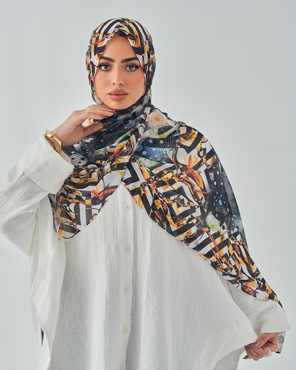 Chiffon Tie Printed