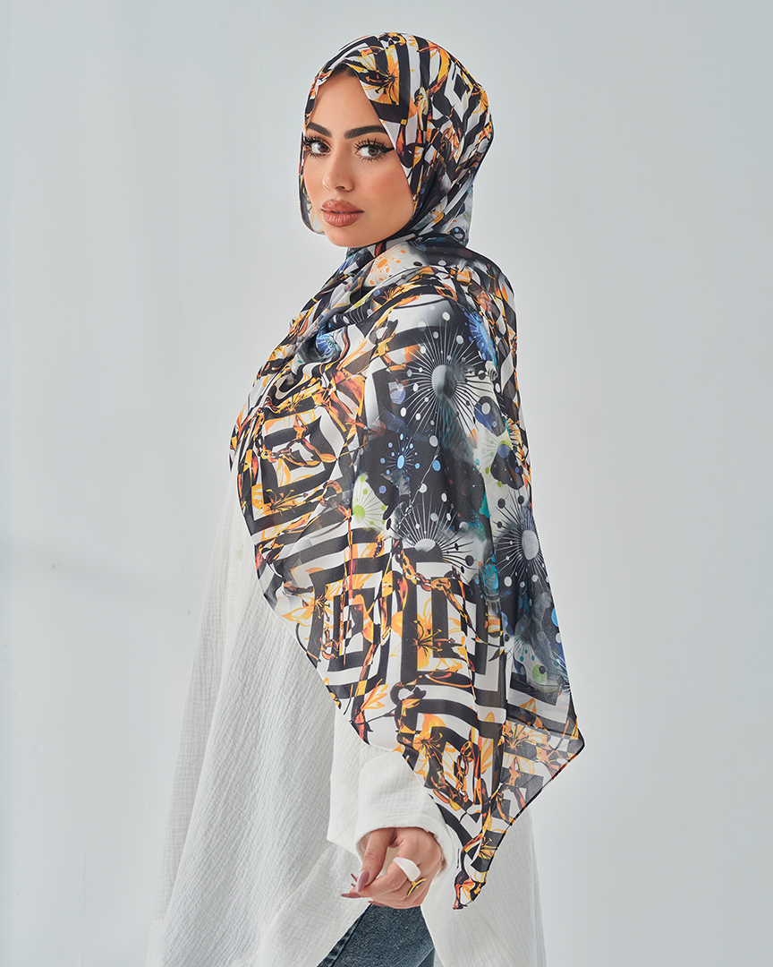 Chiffon Tie Printed