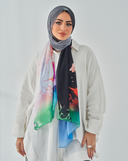 Chiffon Tie Printed