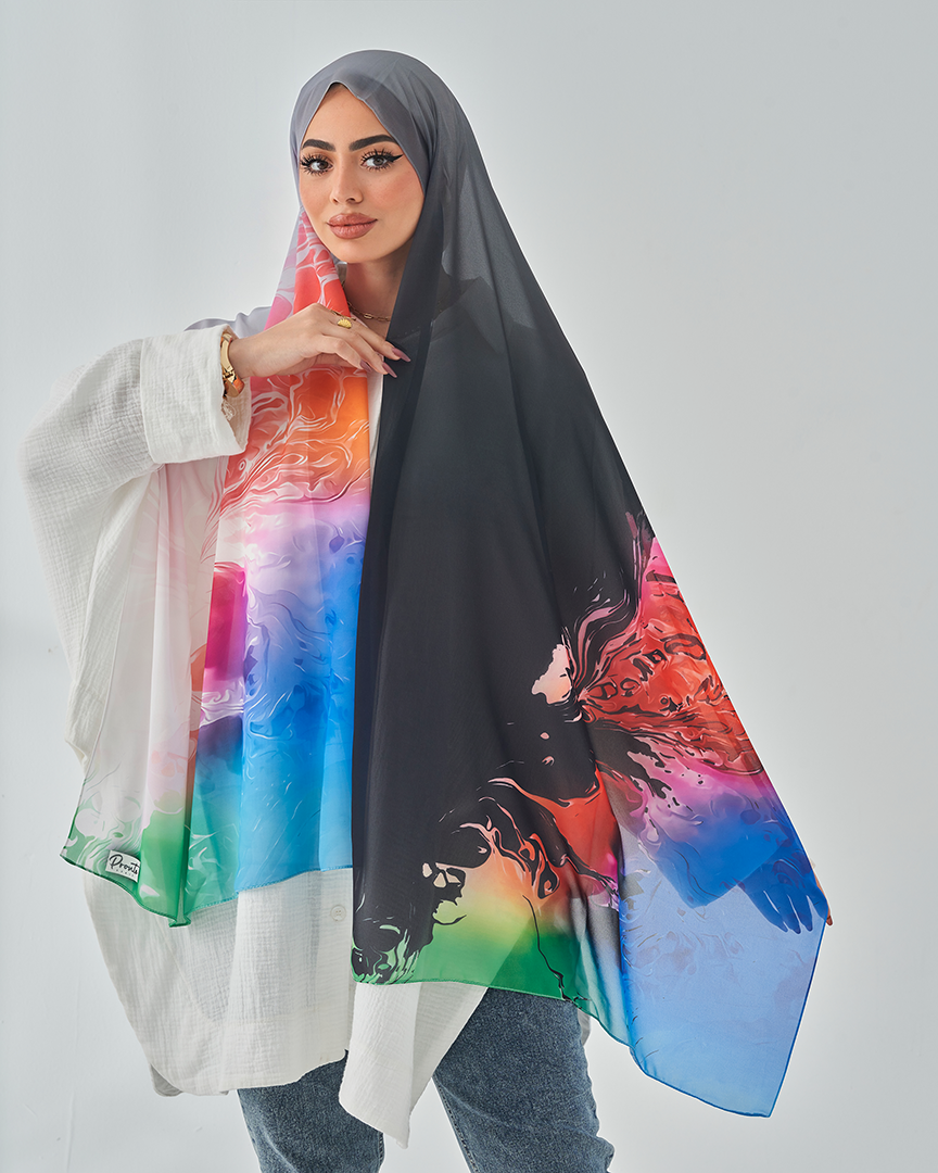 Chiffon Tie Printed