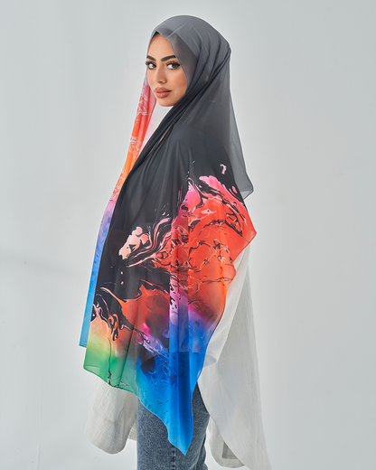 Chiffon Tie Printed