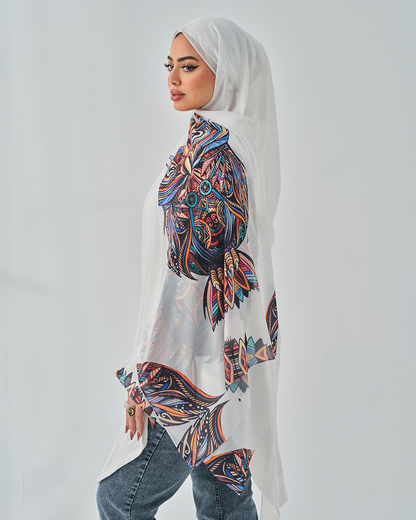 Chiffon Tie Printed