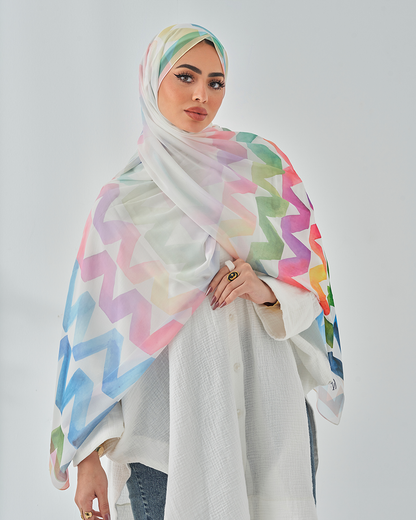 Chiffon Tie Printed