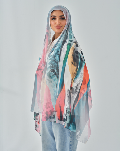 Chiffon Tie Printed
